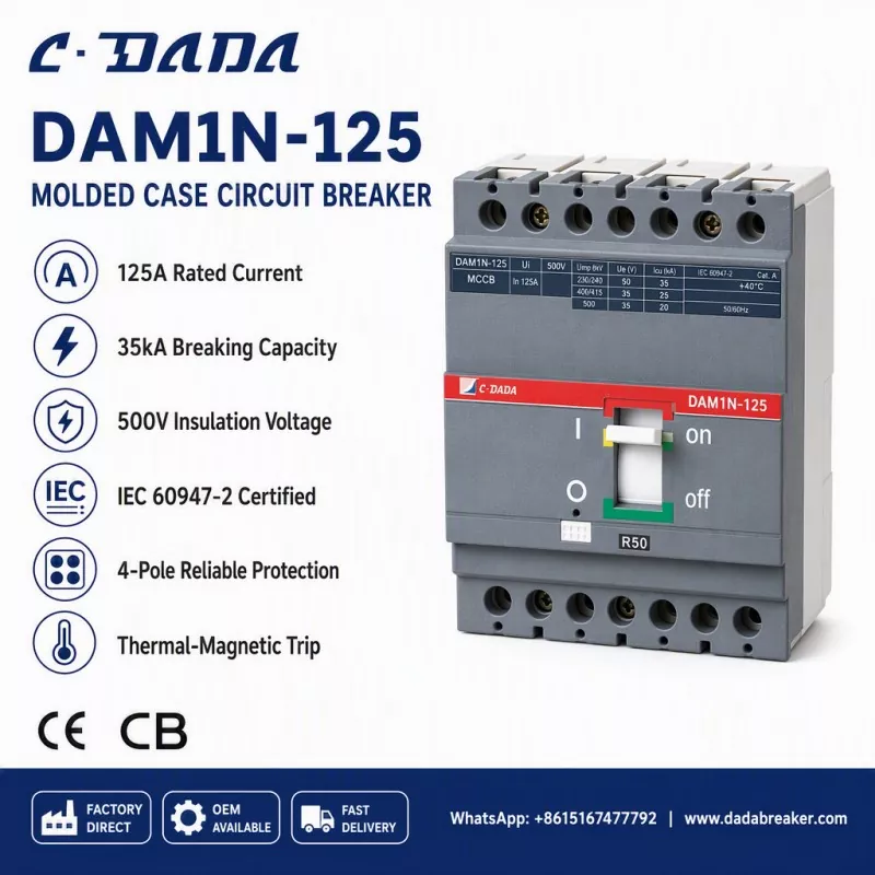 Garantizar la integridad de la subdistribución: la solución MCCB C·DADA DAM1N-125